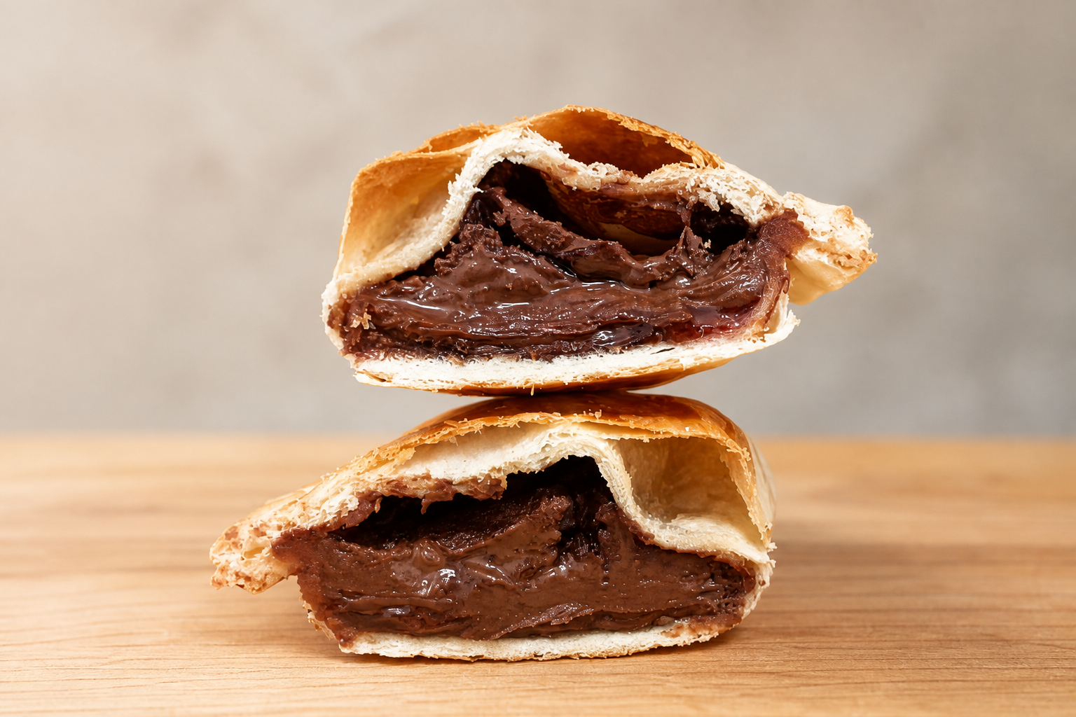 Empanada de Chocolate ao Leite com Morango